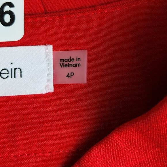 Calvin Klein Skirt Womens 4P Red Pencil Lined Stretch Back Vent Career - Picture 9 of 11